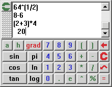 Calcute, freeware calculator